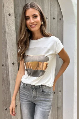 Fashion Musthaves Top Metallic Brons