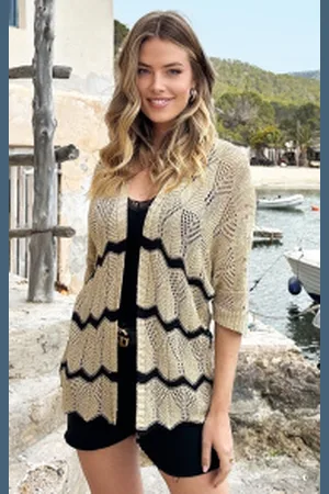 Fashion Musthaves Gehaakte Lurex Cardigan