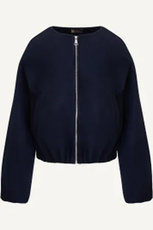 Fashion Musthaves Bomberjacket Met Rits Marine