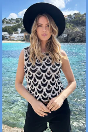 Fashion Musthaves Crochet Detailed Top Ecru