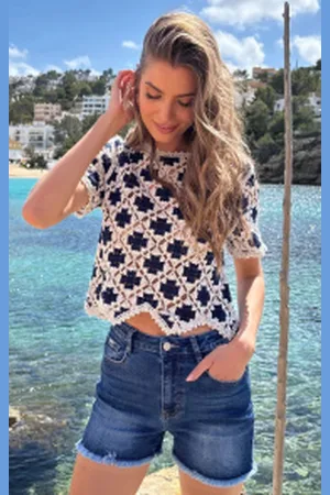 Fashion Musthaves Crochet Shirt Ecru
