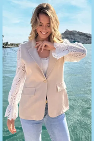 Fashion Musthaves Embroidery Blazer Lange Mouwen