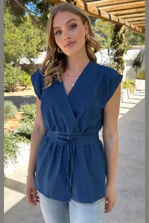 Fashion Musthaves Classic V-Hals Top Denim