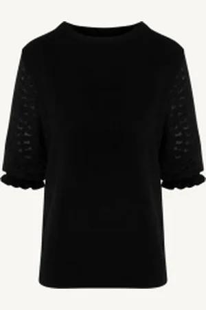 Fashion Musthaves Mesh Hearts Sleeve Soft Top