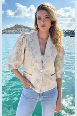 Fashion Musthaves Jacquard Pofmouwen Blazer