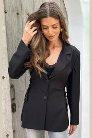 Fashion Musthaves Blazer Met Strik Detail
