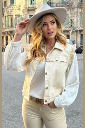 Fashion Musthaves Ruffle Denim Gilet