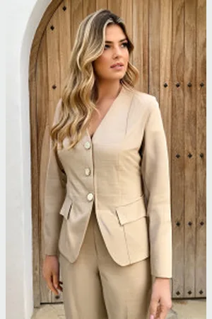 Fashion Musthaves Classy Muse Getailleerde Blazer Dark
