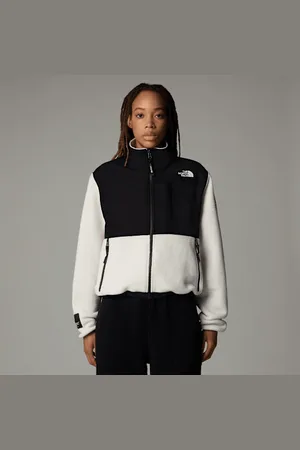 The North Face Retro Denali-jas Voor Dames White Dune-tnf Black Tnf Tiger Stripe Print female