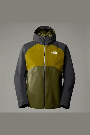 The North Face Stratos-jas Met Capuchon Voor Heren Forest Olive-yellow Silt-asphalt Grey-npf male