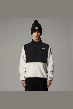 The North Face Retro Denali-jas Voor Heren White Dune-tnf Black Tnf Tiger Stripe Print male
