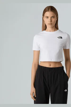 The North Face Cropped T-shirt Voor Dames female
