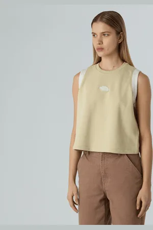 The North Face Terry Relaxed Cropped-tanktop Voor Dames female