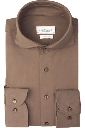 Profuomo Japanese Knitted Overhemd Katoen (Maat 38)