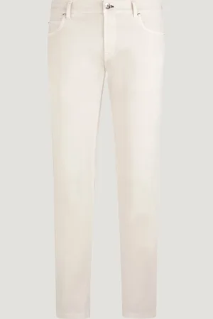 SOCI3TY 5-pocket Broek Garment Dye Katoen Off-white (Maat 30)
