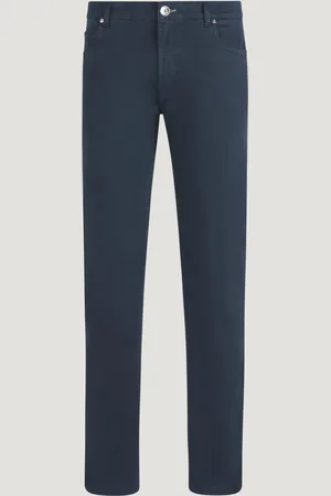 SOCI3TY 5-pocket Broek Garment Dye Katoen Donkerblauw (Maat 30)