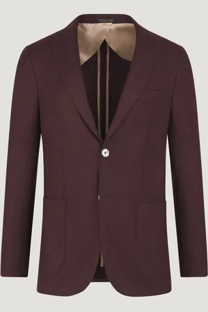 SOCI3TY Colbert Wol/kasjmier Bordeauxrood (woven By Loro Piana) (Maat 48)