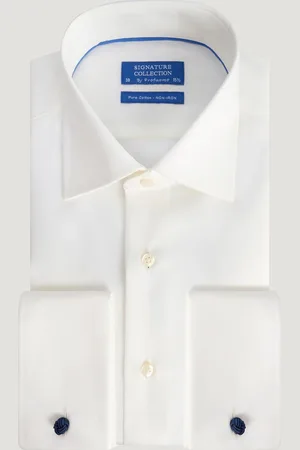 Profuomo Overhemd Katoen Twill Ecru (Maat 37)