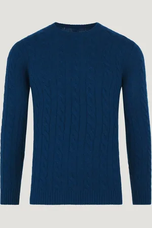 SOCI3TY Trui Crewneck Cable Knit Merinowol/kasjmier (Maat XL)
