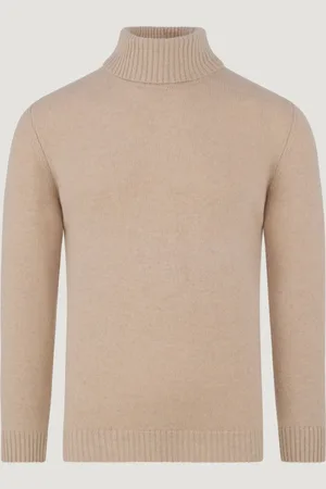 SOCI3TY Trui Turtleneck Soft Wear Wolmix Beige (Maat M)