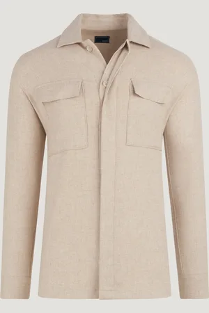 SOCI3TY Overshirt Wol Flanel Beige (Maat L)