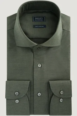 Profuomo Overhemd Katoen Stretch Dobby (Maat 38)