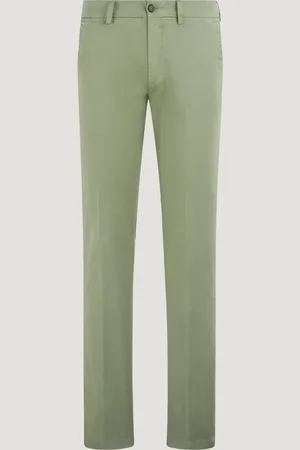 SOCI3TY Chino Katoen Satin Stretch Saliegroen (Maat 48)