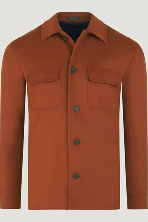 SOCI3TY Overshirt Wol/kasjmier Tobacco (woven By Santa Lucia) (Maat 50)