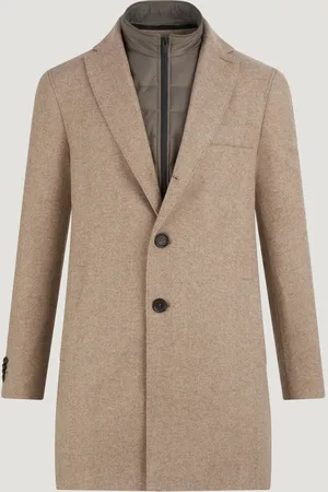 SOCI3TY The Coat Wol/kasjmier Beige Visgraat (Maat 50)