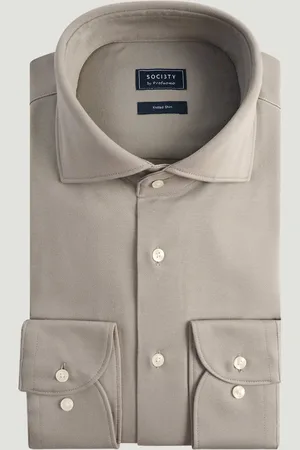 Profuomo Knitted Overhemd Katoen Single Jersey (Maat 39)