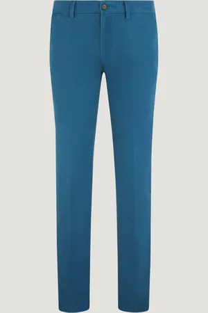 SOCI3TY Chino Katoen Satin Stretch Teal (Maat 48)