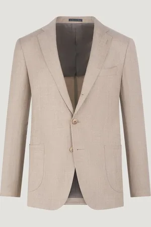 SOCI3TY Colbert Wol Flanel Beige (Maat 50)