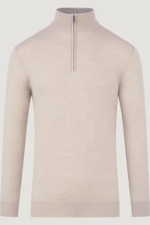 Profuomo Trui Half-zip Merinowol (Maat S)