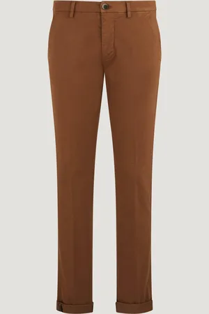 Masons Torino Chino Katoen/modal Roestbruin (Maat 48)