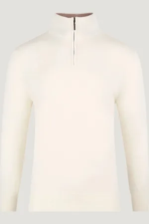 SOCI3TY Trui Half-zip Katoen/kasjmier Starch (Maat XXL)