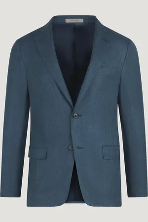 corneliani Pak Wol/linnen/zijde Blauw (Maat 48)
