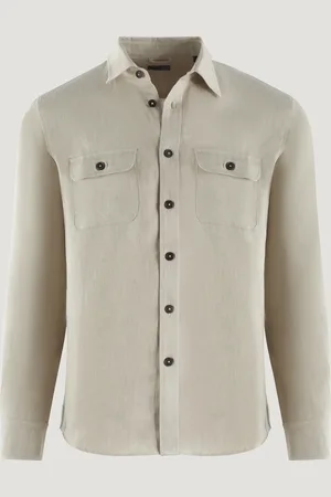 SOCI3TY Overshirt Linnen Beige (Maat S)