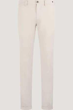 Masons Knitted Torino Chino Katoen Off-white (Maat 50)