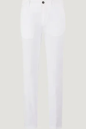 SOCI3TY Chino Katoen Satin Stretch Wit (Maat 46)