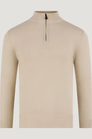 Peuterey Asbury Trui Half-zip Katoen Taupe (Maat L)