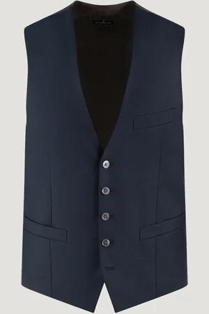 SOCI3TY Gilet Navy Wol (Maat 44)