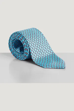 SOCI3TY Das Zijde Lichtblauw Paisley (Maat MTL)