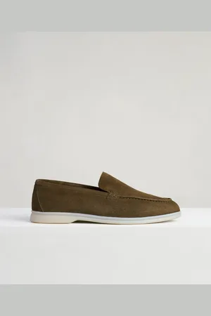 SOCI3TY Summer Loafer Suède Donkergroen (Maat 40)