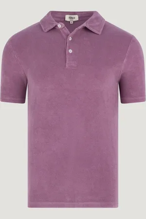 ALTEA Smith Organic Terry Cotton Polo Katoen Badstof Lila (Maat L)