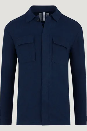Profuomo Overshirt Linnen/viscose Stretch (Maat S)