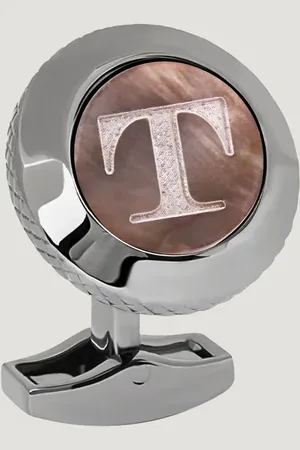 Tateossian Gepersonaliseerde Manchetknoop Initialen - T (Maat )