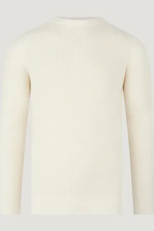 SOCI3TY Fisherman Ribbed Trui Crewneck Katoen (Maat L)