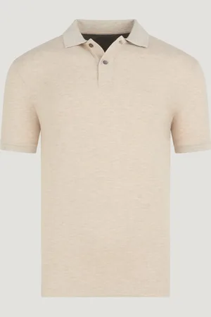 SOCI3TY Polo Katoen Piqué Stretch Beige Melange (Maat L)