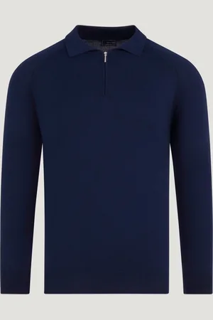 SOCI3TY Long Sleeve Raglan Zip Polo Katoen (Maat L)