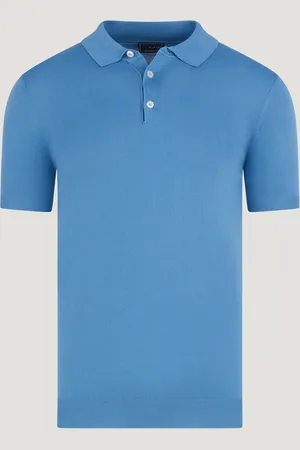 SOCI3TY Zero Pilling Polo Katoen Blauw (Maat L)
